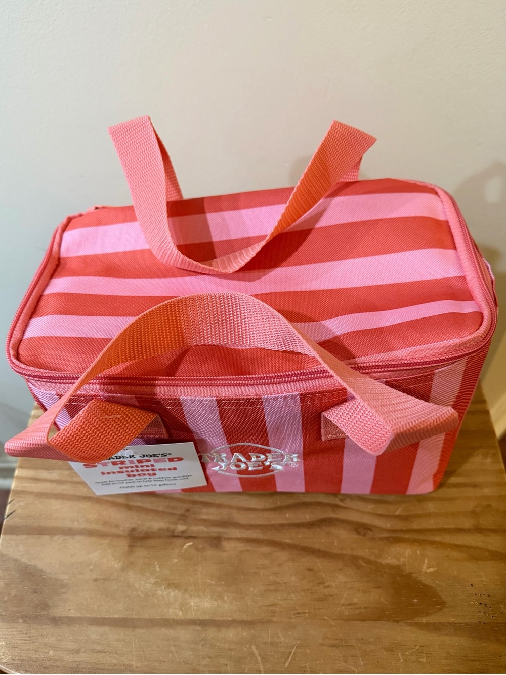 NWT Trader Joe’s Striped Mini Insulated Bag - Cooler Lunch Box - Picture 2 of 7